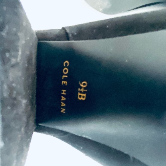 Cole Haan - Black Suede Boots with 3 Inch Block Heel - Great Condition - Picture 5 of 15